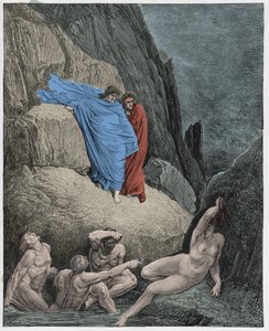 Inferno, Canto 18: Virgil shows Dante the shade of Thais (illustration from The Divine Comedy)